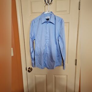 Mens Light Blue Versace Collection Trend Long Sleeve Button Up Size M